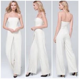 White House black market white jumpsuit, size 2